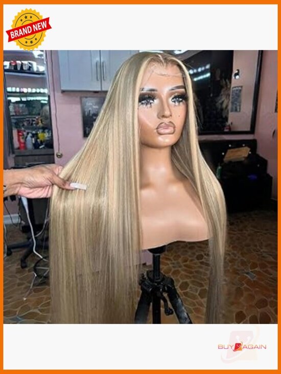 180% Density Human Hair Lace Front Wig 26Inch Straight Pre Plucked 13x4